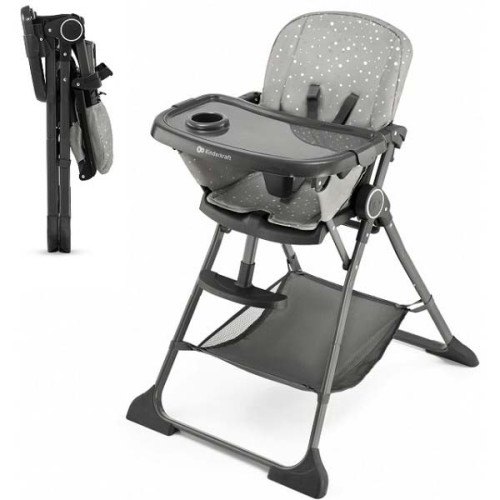 Стульчик для кормления Kinderkraft Foldee Spotty Grey