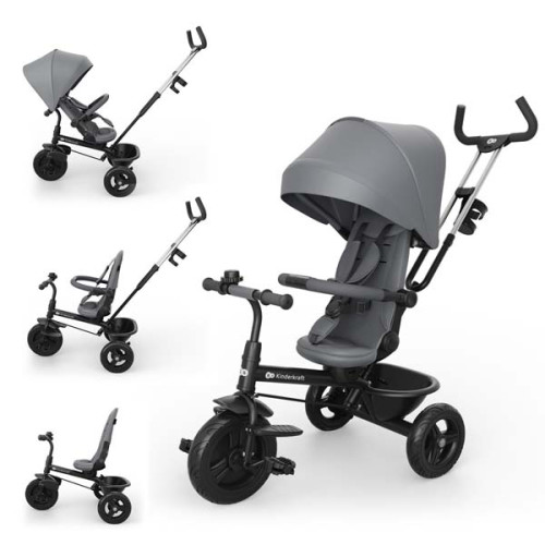Трехколесный велосипед Kinderkraft Aston 2 Plus Grey