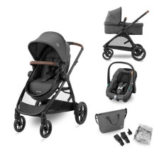 Универсальная коляска 3 в 1 MAXI-COSI Zelia S Trio Dark Grey