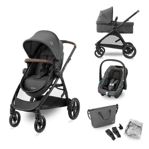 Універсальна коляска 3 в 1 MAXI-COSI Zelia S Trio Dark Grey
