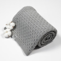 Вязаный плед DoRechi 2099 сірий